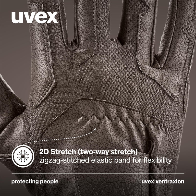 Uvex ventraxion Horse Riding Gloves Unisex, Brown 7-8 - Stretchable, Breathable & with Touchscreen Capability - Image 2